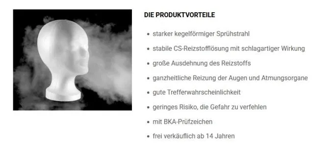 TW1000 CS-Abwehrspray 40ml - ab 14 Frei Verkäuflich